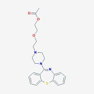 molecular formula C23H27N3O3S B047914 2-(2-(4-(二苯并[b,f][1,4]噻吩-11-基)哌嗪-1-基)乙氧基)乙酸乙酯 CAS No. 844639-07-2