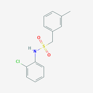 molecular formula C14H14ClNO2S B4791485 N-(2-chlorophenyl)-1-(3-methylphenyl)methanesulfonamide 