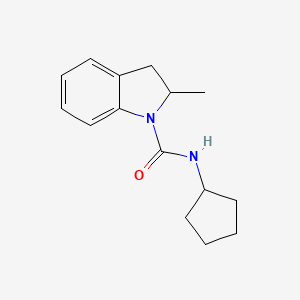 molecular formula C15H20N2O B4791503 N-cyclopentyl-2-methyl-2,3-dihydro-1H-indole-1-carboxamide 