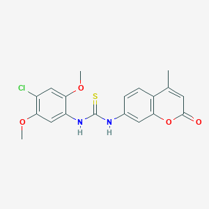 molecular formula C19H17ClN2O4S B4791515 N-(4-chloro-2,5-dimethoxyphenyl)-N'-(4-methyl-2-oxo-2H-chromen-7-yl)thiourea 