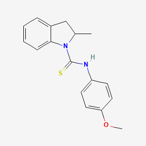 molecular formula C17H18N2OS B4791564 N-(4-methoxyphenyl)-2-methyl-1-indolinecarbothioamide 