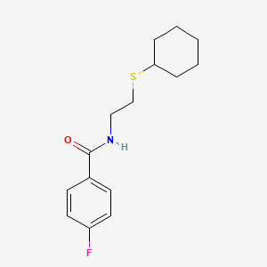 molecular formula C15H20FNOS B4791592 N-(2-cyclohexylsulfanylethyl)-4-fluorobenzamide 