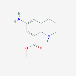molecular formula C11H14N2O2 B047916 Methyl 6-amino-1,2,3,4-tetrahydroquinoline-8-carboxylate CAS No. 123297-07-4