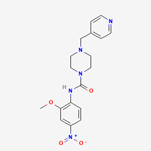 molecular formula C18H21N5O4 B4791716 N-(2-METHOXY-4-NITROPHENYL)-4-[(PYRIDIN-4-YL)METHYL]PIPERAZINE-1-CARBOXAMIDE 