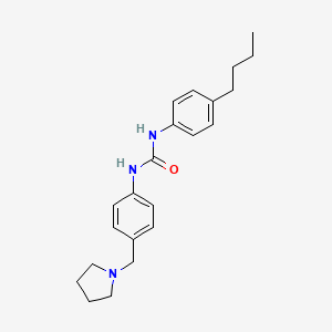 molecular formula C22H29N3O B4791828 N-(4-butylphenyl)-N'-[4-(1-pyrrolidinylmethyl)phenyl]urea 