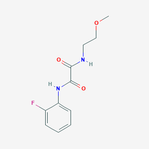 molecular formula C11H13FN2O3 B4791841 N-(2-fluorophenyl)-N'-(2-methoxyethyl)ethanediamide 
