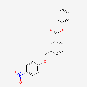 molecular formula C20H15NO5 B4791863 phenyl 3-[(4-nitrophenoxy)methyl]benzoate 