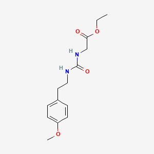 molecular formula C14H20N2O4 B4792046 ETHYL 2-({[(4-METHOXYPHENETHYL)AMINO]CARBONYL}AMINO)ACETATE 