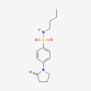 molecular formula C14H20N2O3S B4792085 N-butyl-4-(2-oxopyrrolidin-1-yl)benzenesulfonamide 