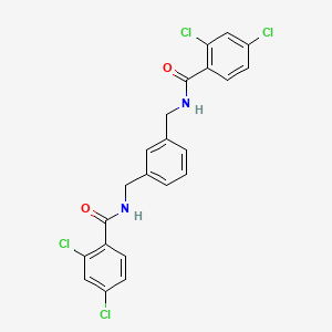 molecular formula C22H16Cl4N2O2 B4792109 2,4-DICHLORO-N-[(3-{[(2,4-DICHLOROPHENYL)FORMAMIDO]METHYL}PHENYL)METHYL]BENZAMIDE 