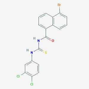 molecular formula C18H11BrCl2N2OS B4792167 5-bromo-N-[(3,4-dichlorophenyl)carbamothioyl]naphthalene-1-carboxamide 