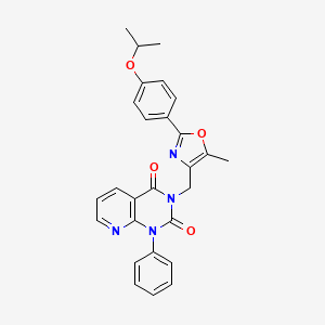 molecular formula C27H24N4O4 B4792207 3-({5-METHYL-2-[4-(PROPAN-2-YLOXY)PHENYL]-1,3-OXAZOL-4-YL}METHYL)-1-PHENYL-1H,2H,3H,4H-PYRIDO[2,3-D]PYRIMIDINE-2,4-DIONE 