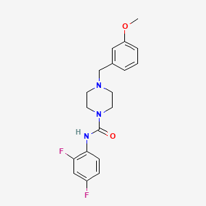 molecular formula C19H21F2N3O2 B4792380 N-(2,4-difluorophenyl)-4-[(3-methoxyphenyl)methyl]piperazine-1-carboxamide 