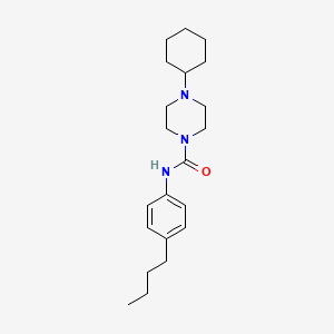 molecular formula C21H33N3O B4792409 N-(4-butylphenyl)-4-cyclohexylpiperazine-1-carboxamide 