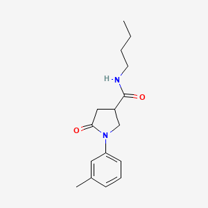molecular formula C16H22N2O2 B4792495 N-butyl-1-(3-methylphenyl)-5-oxopyrrolidine-3-carboxamide 