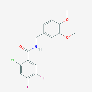 2-chloro-N-(3,4-dimethoxybenzyl)-4,5-difluorobenzamide
