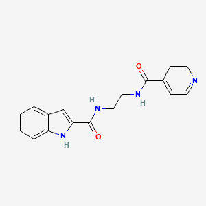 molecular formula C17H16N4O2 B4792657 N-{2-[(pyridin-4-ylcarbonyl)amino]ethyl}-1H-indole-2-carboxamide 