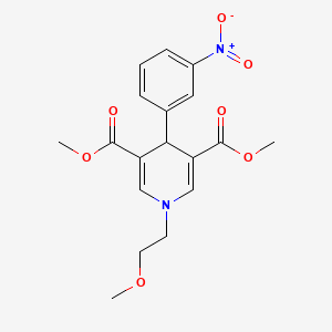 molecular formula C18H20N2O7 B4792788 dimethyl 1-(2-methoxyethyl)-4-(3-nitrophenyl)-1,4-dihydropyridine-3,5-dicarboxylate CAS No. 433246-25-4