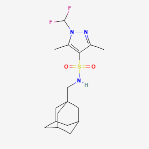 molecular formula C17H25F2N3O2S B4792981 N~4~-(1-ADAMANTYLMETHYL)-1-(DIFLUOROMETHYL)-3,5-DIMETHYL-1H-PYRAZOLE-4-SULFONAMIDE 