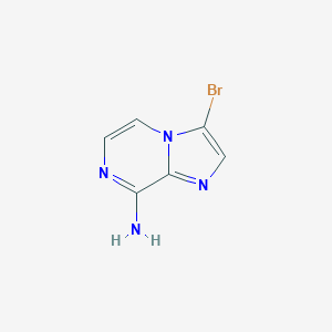 molecular formula C6H5BrN4 B047931 3-溴咪唑并[1,2-a]吡嗪-8-胺 CAS No. 117718-92-0