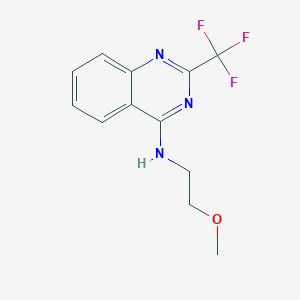 molecular formula C12H12F3N3O B4793136 N-(2-methoxyethyl)-2-(trifluoromethyl)quinazolin-4-amine 