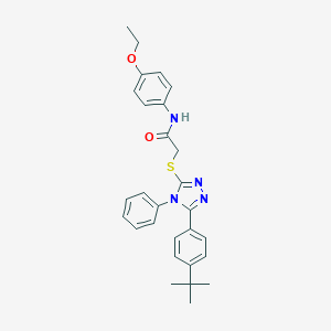 molecular formula C28H30N4O2S B479316 2-{[5-(4-tert-butylphenyl)-4-phenyl-4H-1,2,4-triazol-3-yl]sulfanyl}-N-(4-ethoxyphenyl)acetamide CAS No. 667868-27-1