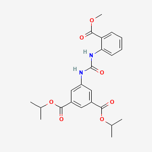 molecular formula C23H26N2O7 B4793214 DIISOPROPYL 5-({[2-(METHOXYCARBONYL)ANILINO]CARBONYL}AMINO)ISOPHTHALATE 