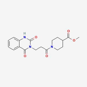 molecular formula C18H21N3O5 B4793280 methyl 1-[3-(2-hydroxy-4-oxoquinazolin-3(4H)-yl)propanoyl]piperidine-4-carboxylate 