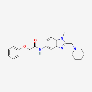 molecular formula C22H26N4O2 B4793301 N-{1-METHYL-2-[(PIPERIDIN-1-YL)METHYL]-1H-1,3-BENZODIAZOL-5-YL}-2-PHENOXYACETAMIDE 
