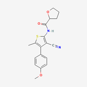 molecular formula C18H18N2O3S B4793384 N-[3-cyano-4-(4-methoxyphenyl)-5-methylthiophen-2-yl]oxolane-2-carboxamide 