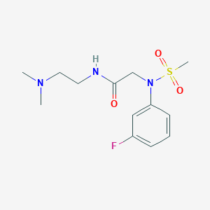 molecular formula C13H20FN3O3S B4793408 N-[2-(dimethylamino)ethyl]-2-(3-fluoro-N-methylsulfonylanilino)acetamide 