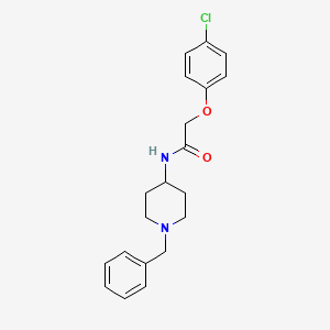 molecular formula C20H23ClN2O2 B4793655 N-(1-benzylpiperidin-4-yl)-2-(4-chlorophenoxy)acetamide 