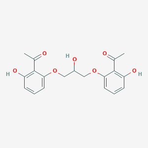 molecular formula C19H20O7 B047937 1,3-Bis(2-acetyl-3-hydroxyphenoxy)-2-propanol CAS No. 16150-44-0