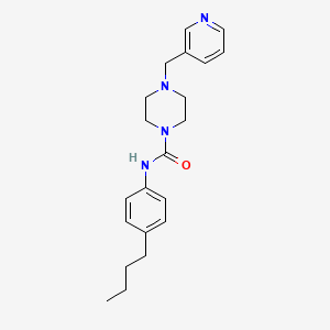 molecular formula C21H28N4O B4793754 N-(4-BUTYLPHENYL)-4-[(PYRIDIN-3-YL)METHYL]PIPERAZINE-1-CARBOXAMIDE 