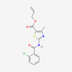 molecular formula C15H13ClN2O3S B4793834 Prop-2-en-1-yl 2-(2-chlorobenzamido)-4-methyl-1,3-thiazole-5-carboxylate 