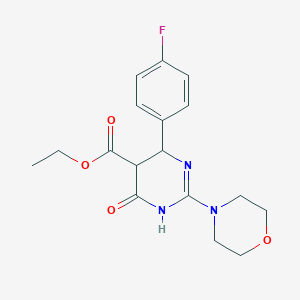 molecular formula C17H20FN3O4 B4793969 Ethyl 4-(4-fluorophenyl)-2-(morpholin-4-yl)-6-oxo-1,4,5,6-tetrahydropyrimidine-5-carboxylate 