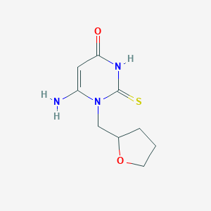 molecular formula C9H13N3O2S B047940 6-Amino-2,3-dihydro-1-[(tetrahydro-2-furanyl)methyl]-2-thioxo-4(1H)-pyrimidinone CAS No. 618913-50-1
