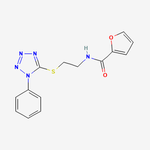 molecular formula C14H13N5O2S B4794067 N-[2-(1-phenyltetrazol-5-yl)sulfanylethyl]furan-2-carboxamide 