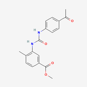 molecular formula C18H18N2O4 B4794071 METHYL 3-{[(4-ACETYLANILINO)CARBONYL]AMINO}-4-METHYLBENZOATE 