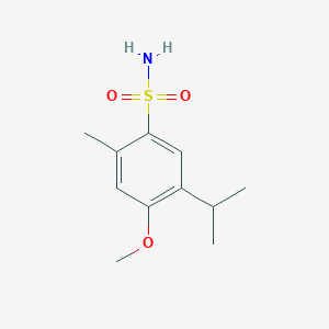 molecular formula C11H17NO3S B479411 4-Methoxy-2-methyl-5-(propan-2-yl)benzene-1-sulfonamide CAS No. 669703-02-0