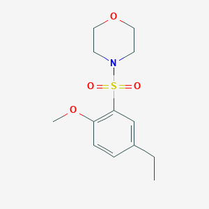 molecular formula C13H19NO4S B479445 4-(5-Ethyl-2-methoxyphenyl)sulfonylmorpholine CAS No. 632301-42-9