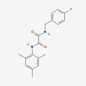 molecular formula C18H19FN2O2 B4794595 N-(4-fluorobenzyl)-N'-(2,4,6-trimethylphenyl)ethanediamide 