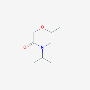molecular formula C8H15NO2 B047946 6-Methyl-4-propan-2-ylmorpholin-3-one CAS No. 121923-44-2
