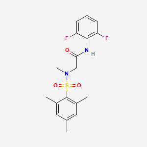 molecular formula C18H20F2N2O3S B4794630 N-(2,6-difluorophenyl)-N~2~-methyl-N~2~-[(2,4,6-trimethylphenyl)sulfonyl]glycinamide 