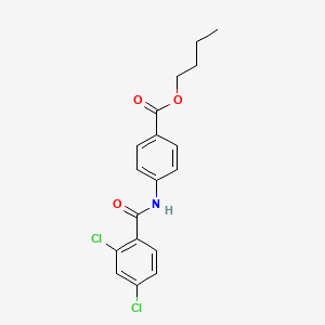 molecular formula C18H17Cl2NO3 B4794638 BUTYL 4-(2,4-DICHLOROBENZAMIDO)BENZOATE 