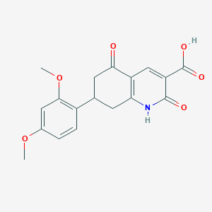molecular formula C18H17NO6 B4794663 7-(2,4-Dimethoxyphenyl)-2,5-dioxo-1,2,5,6,7,8-hexahydroquinoline-3-carboxylic acid 