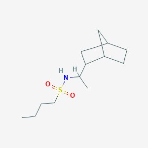 molecular formula C13H25NO2S B4794695 N-(1-{bicyclo[2.2.1]heptan-2-yl}ethyl)butane-1-sulfonamide 