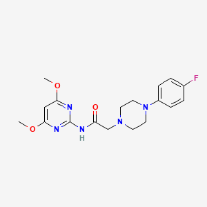 molecular formula C18H22FN5O3 B4794720 N-(4,6-DIMETHOXY-2-PYRIMIDINYL)-2-[4-(4-FLUOROPHENYL)PIPERAZINO]ACETAMIDE 