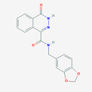 molecular formula C17H13N3O4 B479478 N-(1,3-benzodioxol-5-ylmethyl)-4-oxo-3H-phthalazine-1-carboxamide CAS No. 670230-70-3