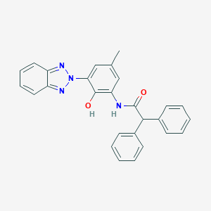 molecular formula C27H22N4O2 B479480 N-[3-(2H-benzotriazol-2-yl)-2-hydroxy-5-methylphenyl]-2,2-diphenylacetamide 
